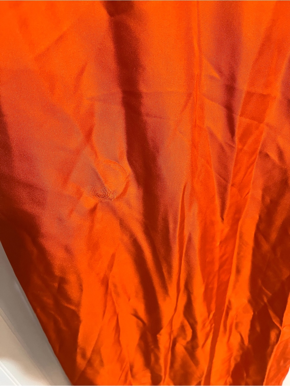 V-Neck Orange Slip Maxi Dress with Thin Straps - Picture 4 of 7
